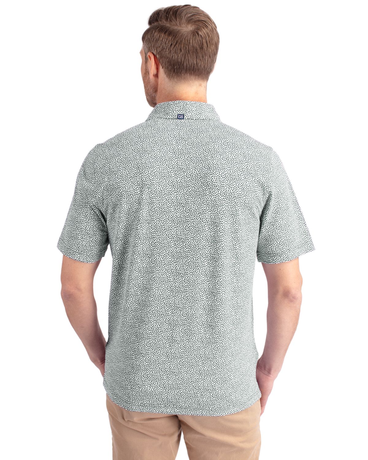 Cutter & Buck Virtue Recycled Botanical Print Featherlight Pique Mens  Polo 89