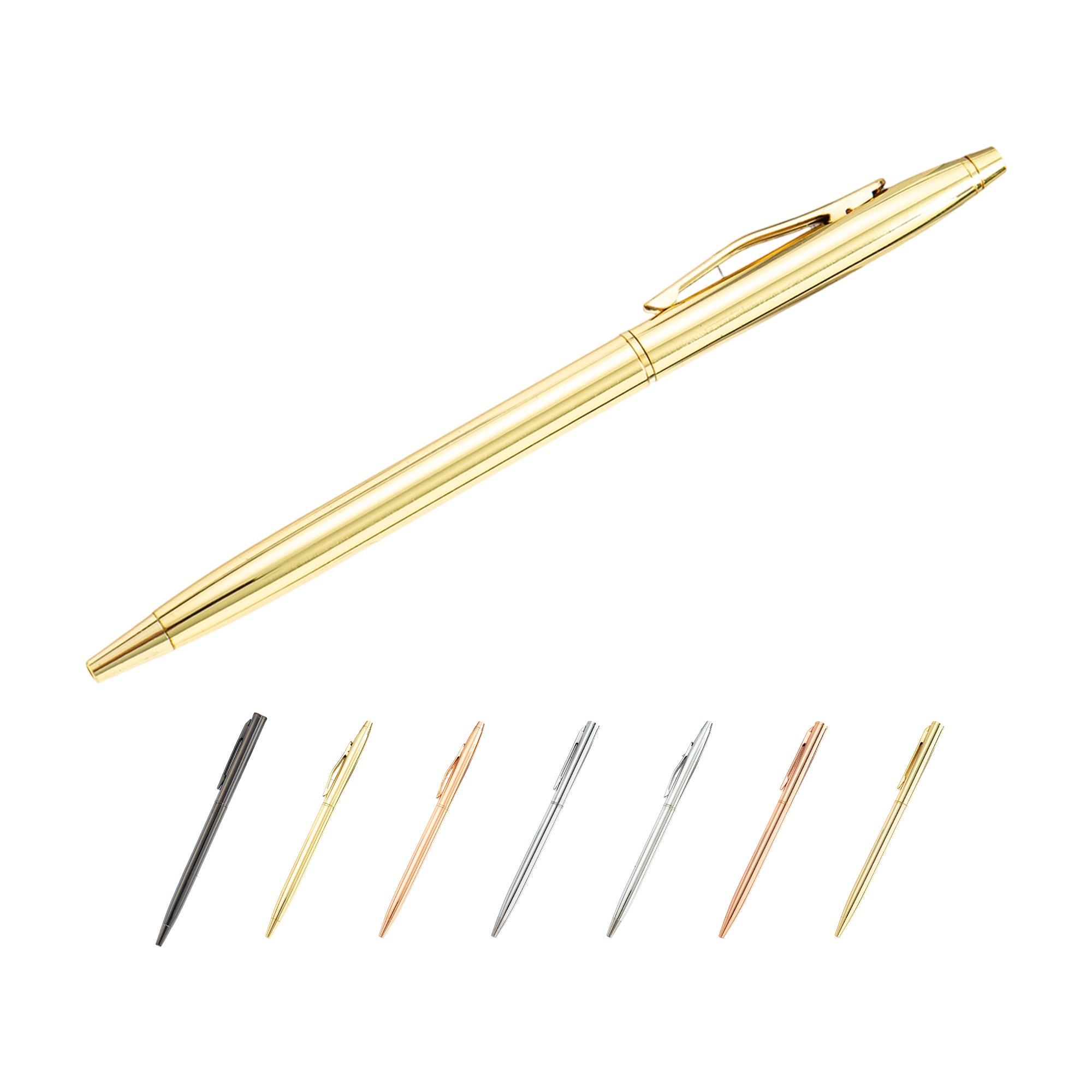 Metal Ballpoint Pen Twist Action Black Ink 5" Length 6