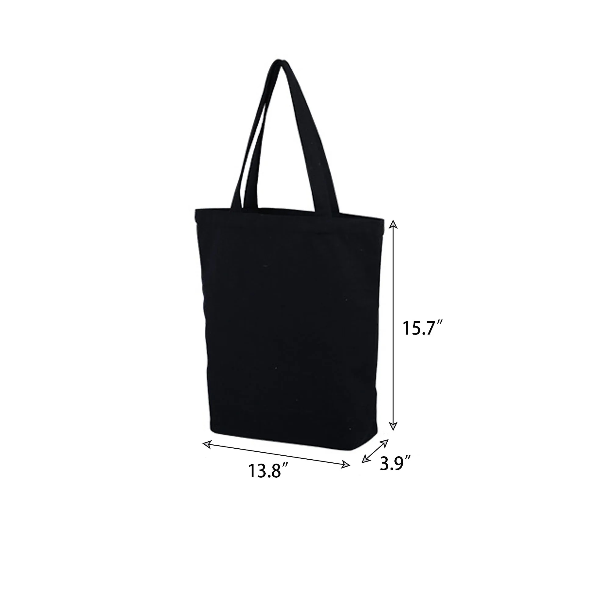 Casual Solid Color Cotton Canvas Shopping Tote Bag MOQ 100, custom tote bag with logo imprint 2