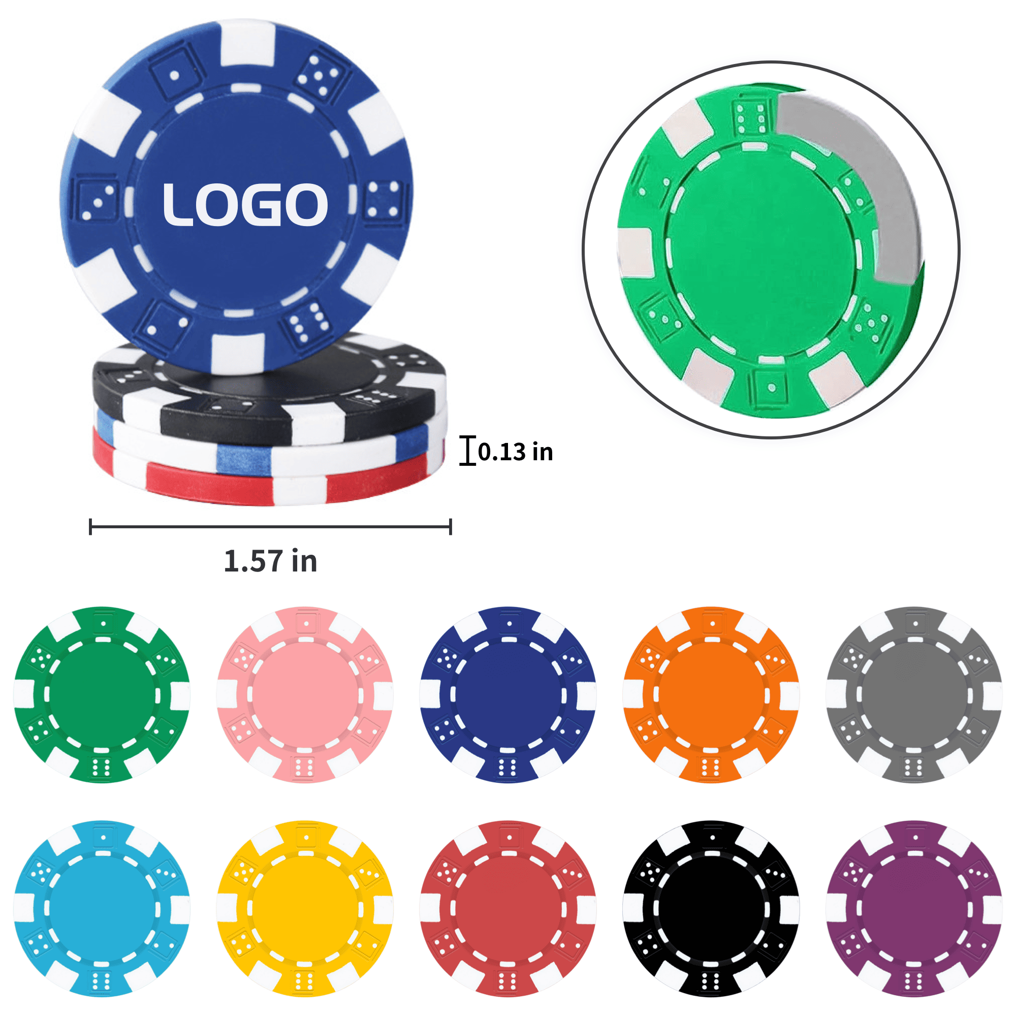 Inner Iron Core Casino Game Poker Chips 2