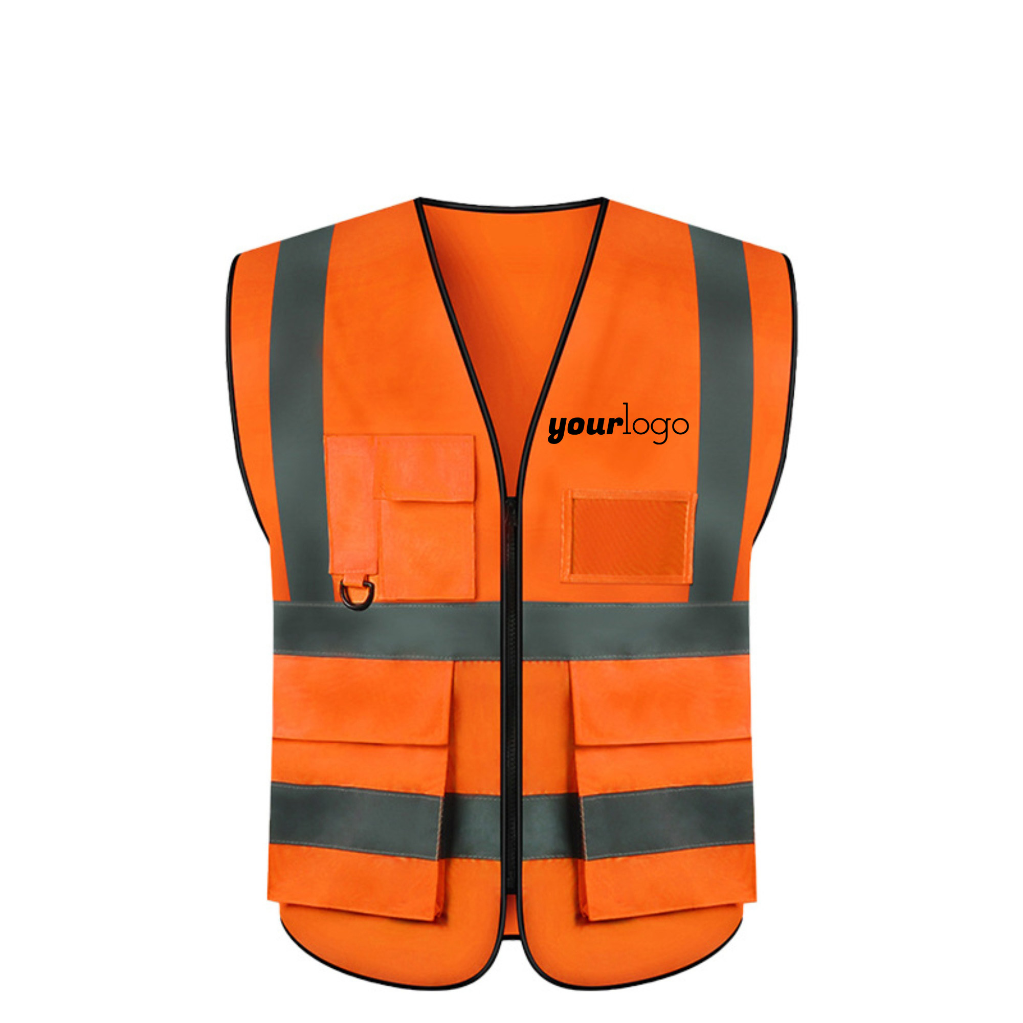 Fluorescent Work Vest With Reflective Strips 10