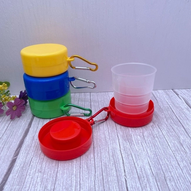 Translucent Plastic Collapsible Cup With Carabiner 4