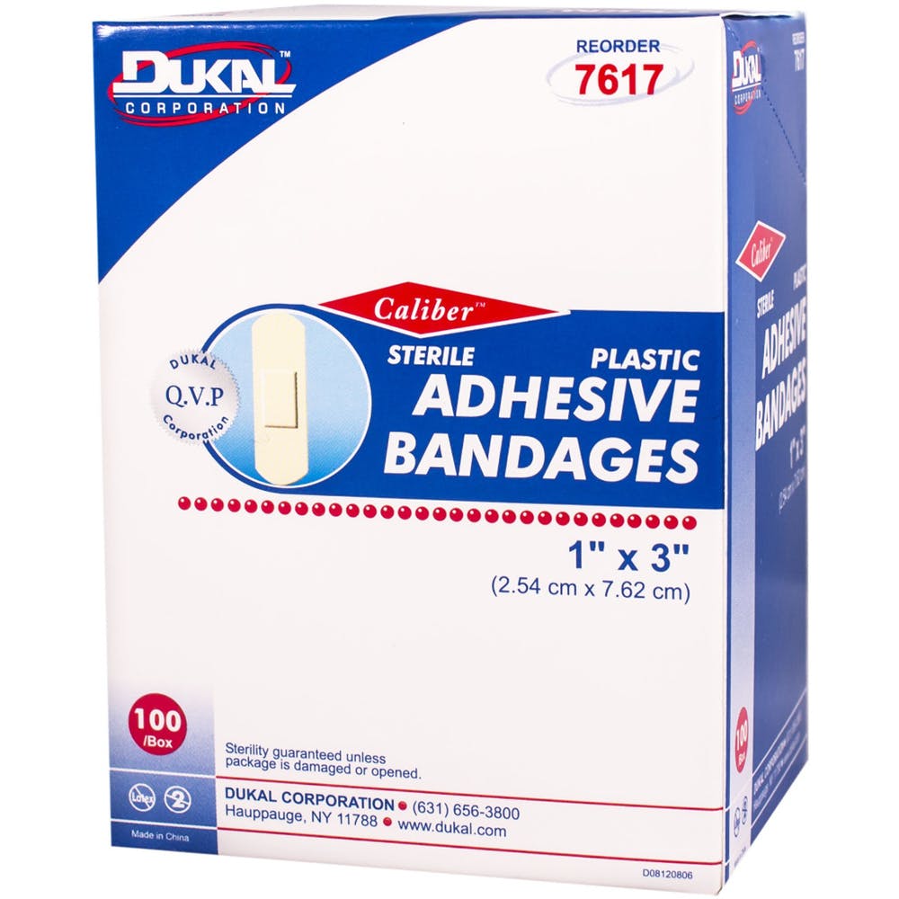 Adhesive Sterile Bandages - Plastic 100 Pack 1" x 3" 1