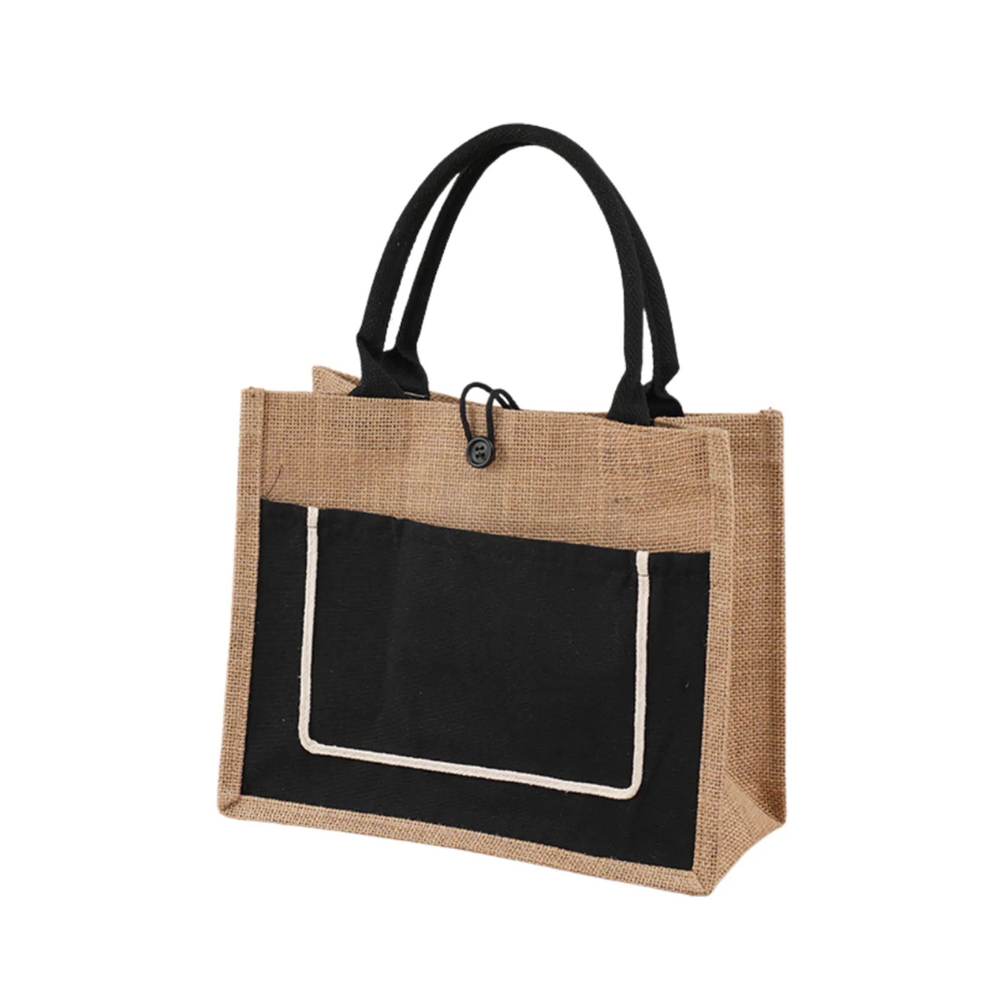 Eco-Friendly Burlap Hand-Held Cotton Laminate Bag, custom tote bag with logo imprint 6
