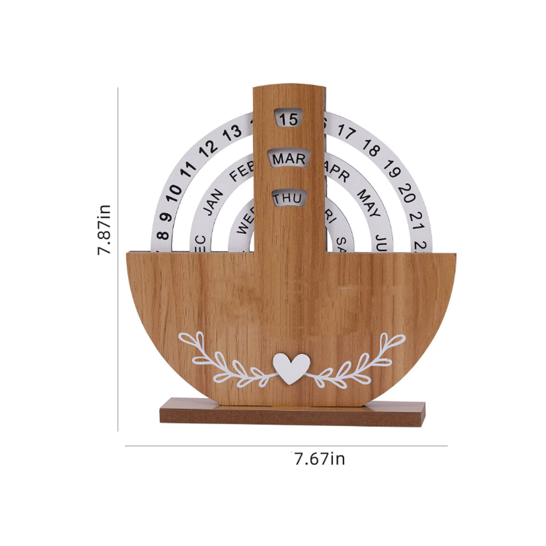 Wooden Creative Manual Rotating Calendar 3