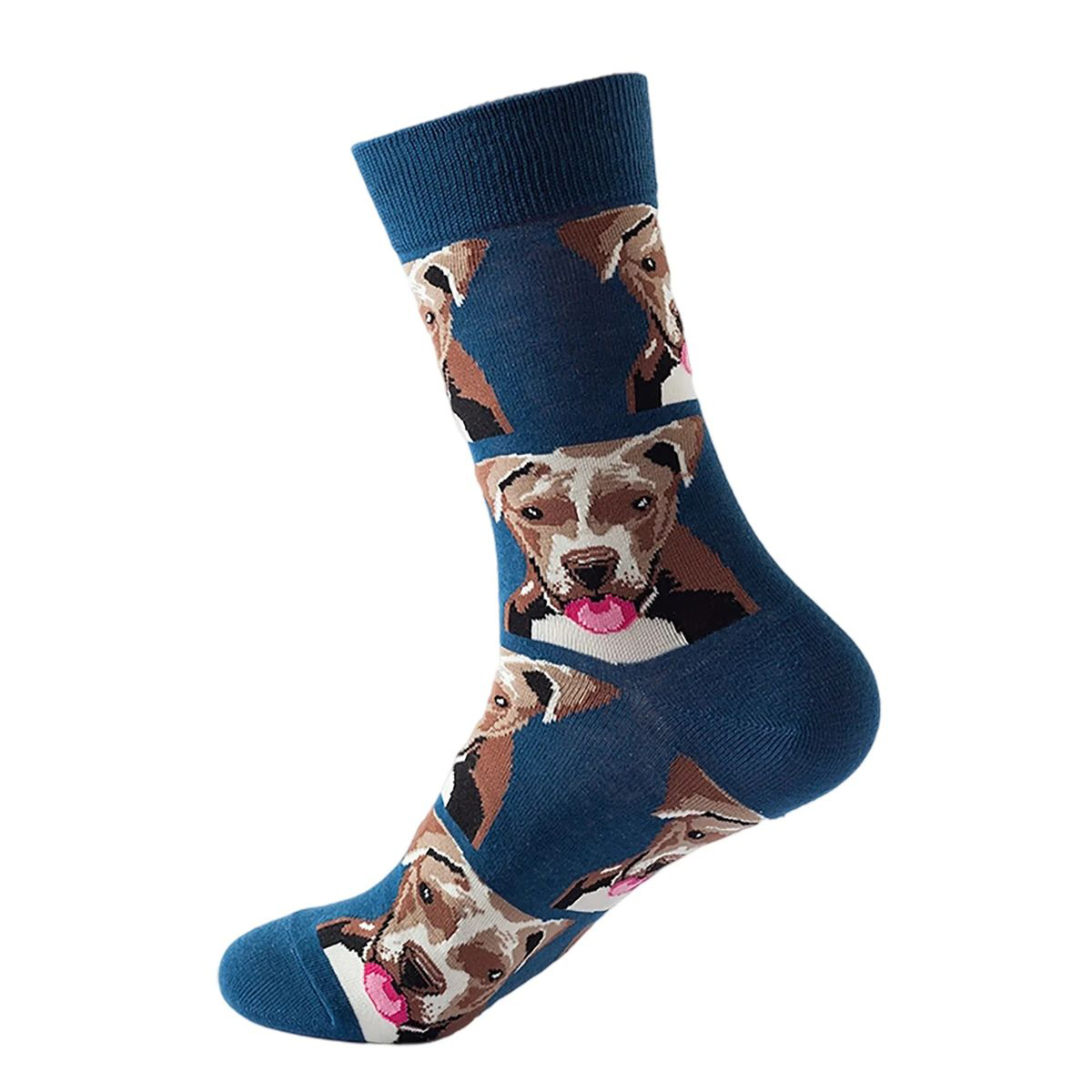 Cotton Crew Socks with Jacquard Pattern 94