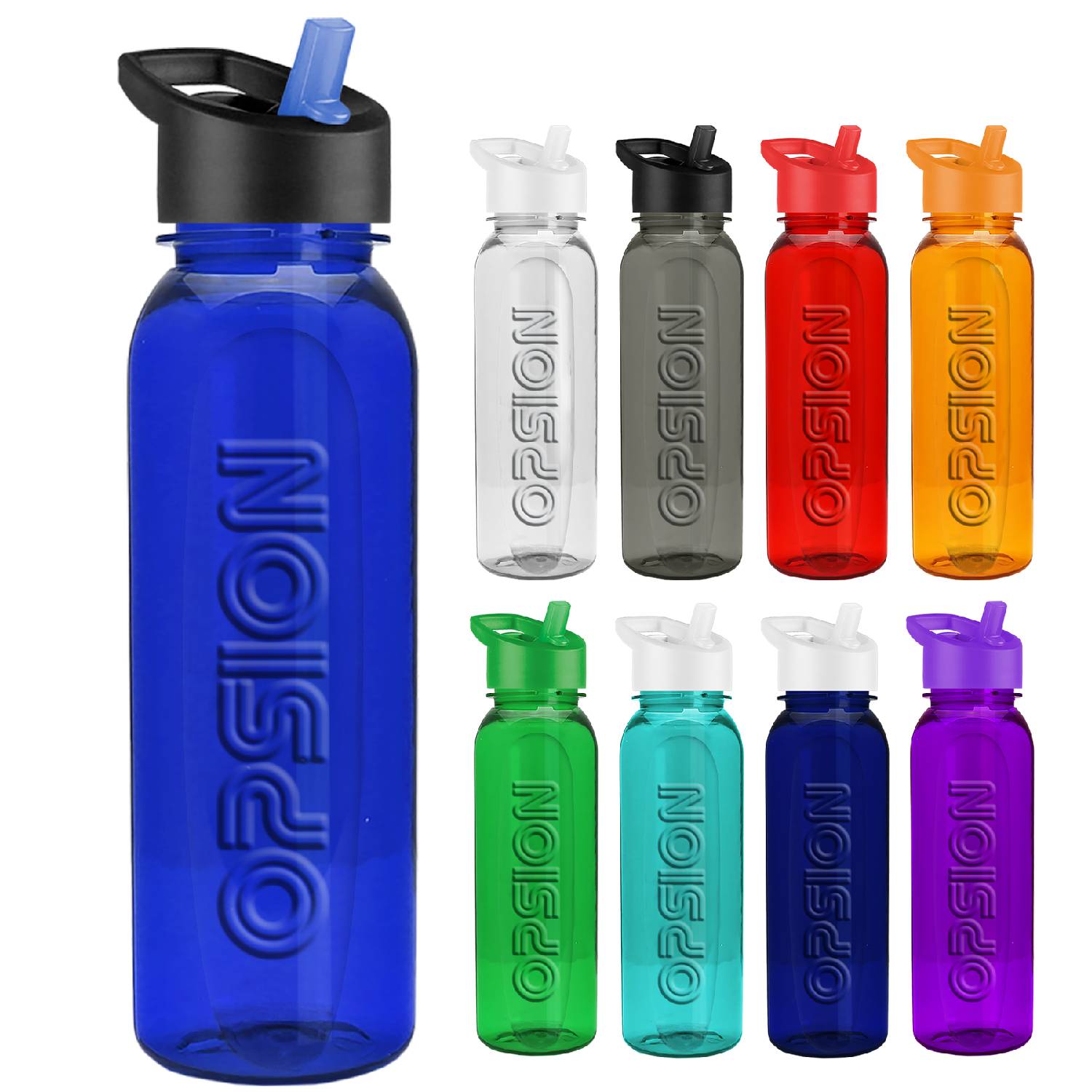 Tritan Sports Bottle with Flip Top Straw Lid, 24oz. 3