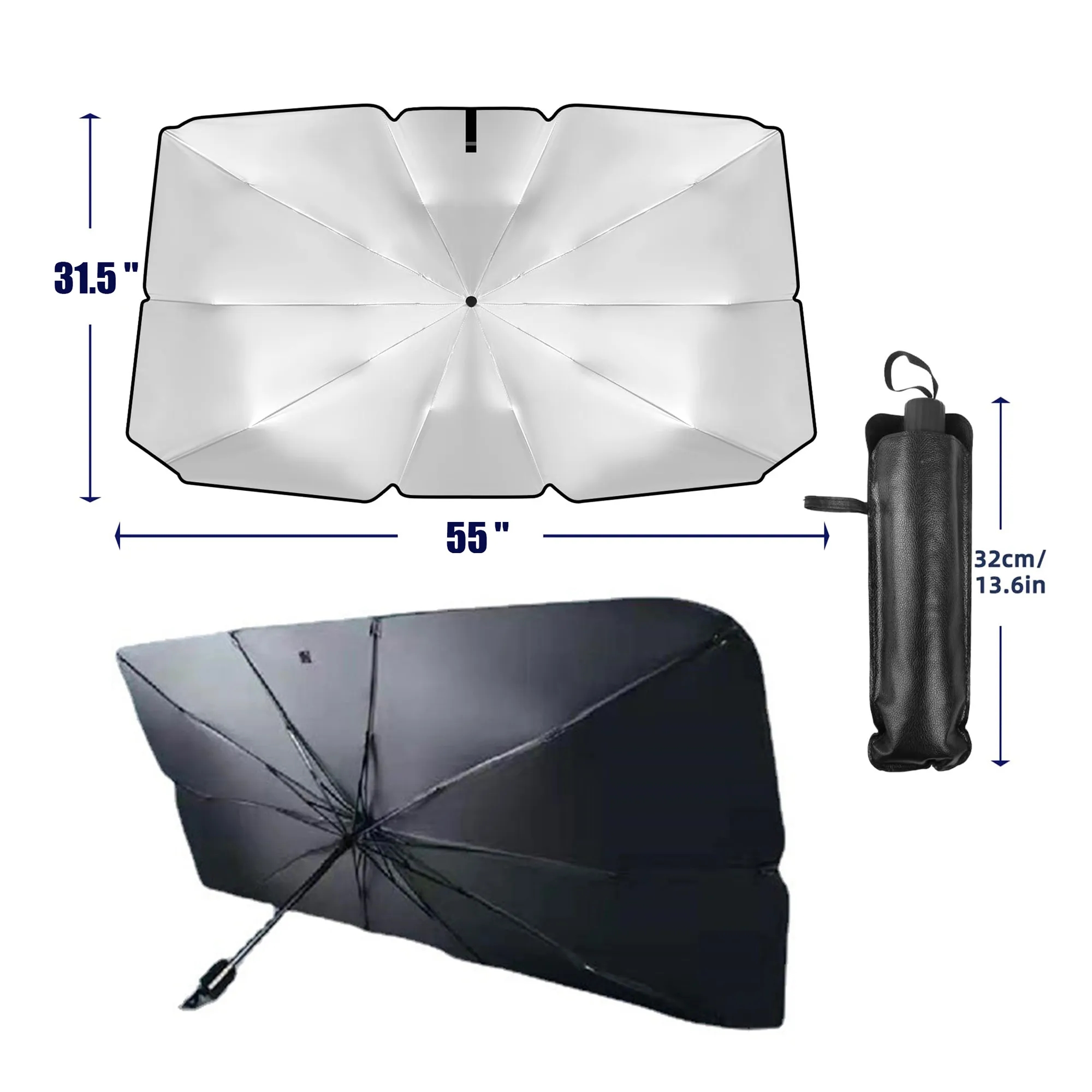 Car Front Windshield Foldable Sunshades Umbrella 2