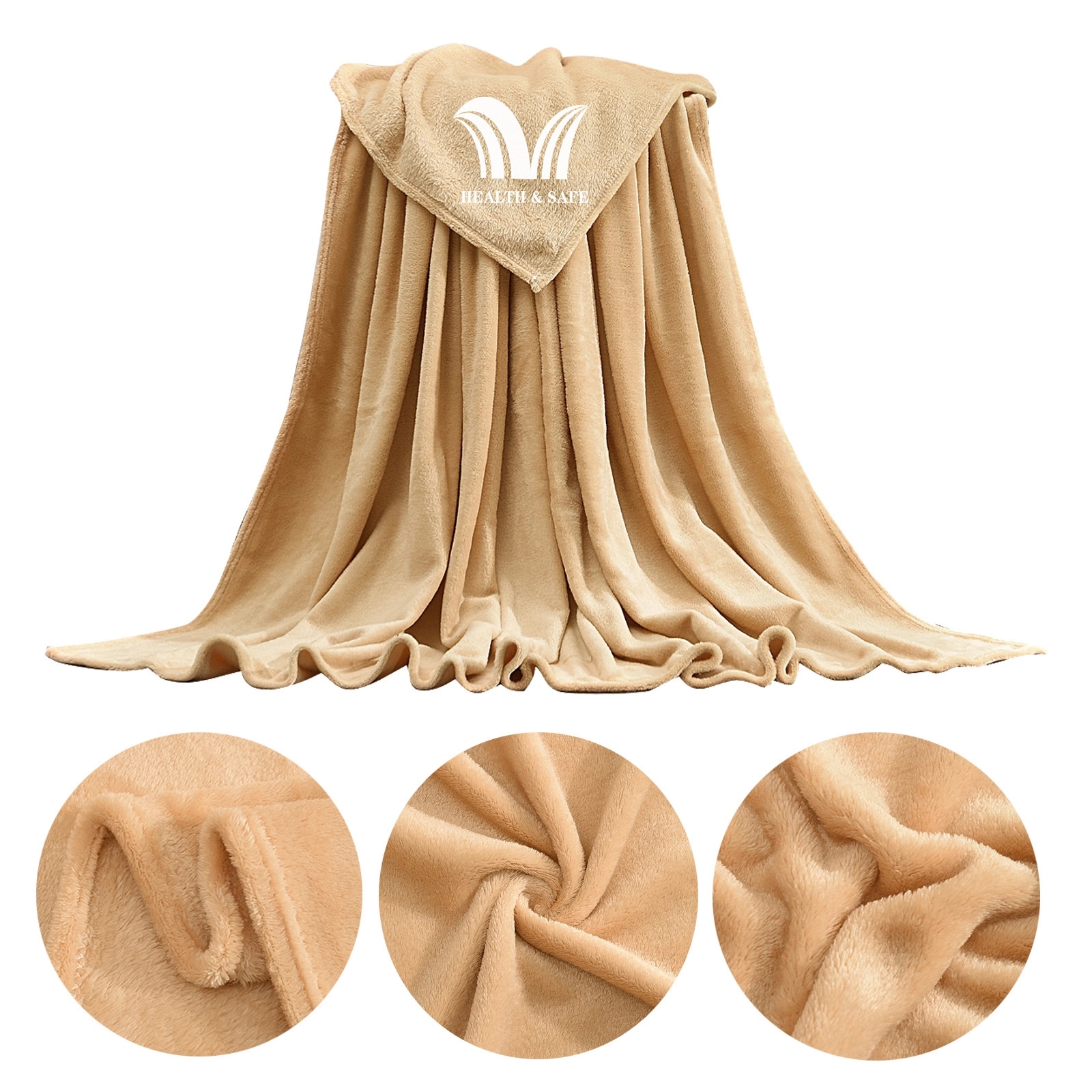 Solid Color Coral Fleece Blanket 1