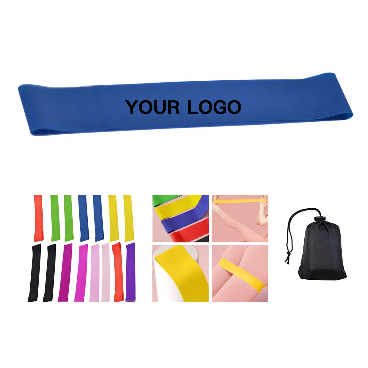 Portable Latex Exercise Bands with Carry Bag 14