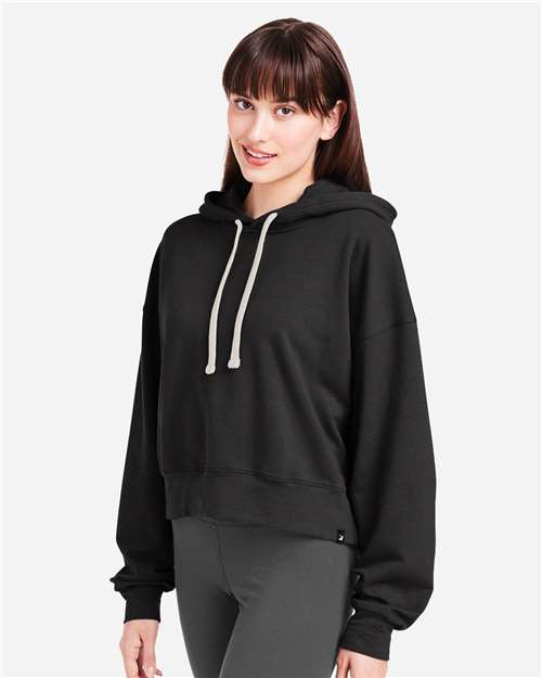 Women's Vintage Oversized Cropped Hooded Sweatshirt - PDP1725 3