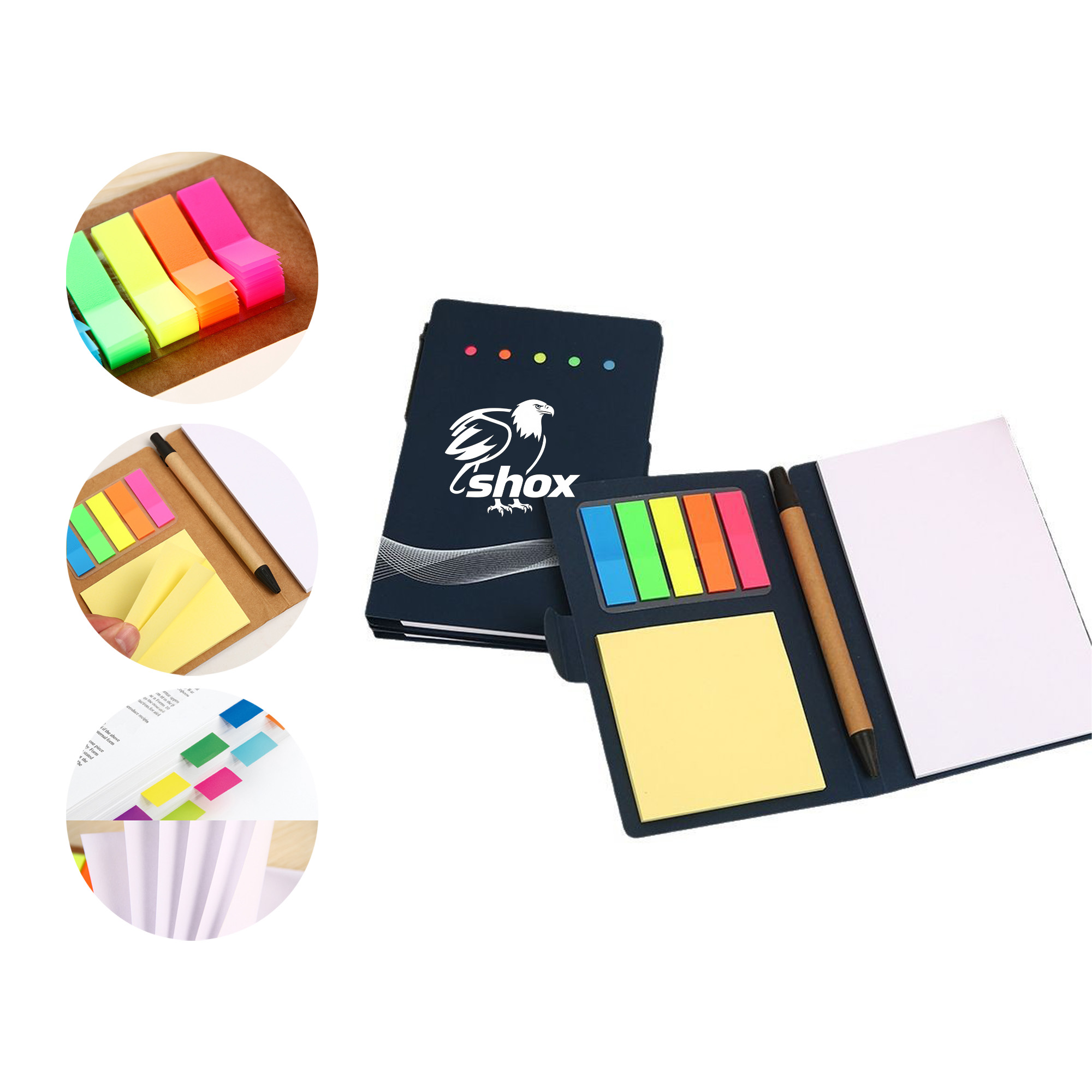 Notebook with Sticky Notes and Ballpoint Pen MOQ 20 2