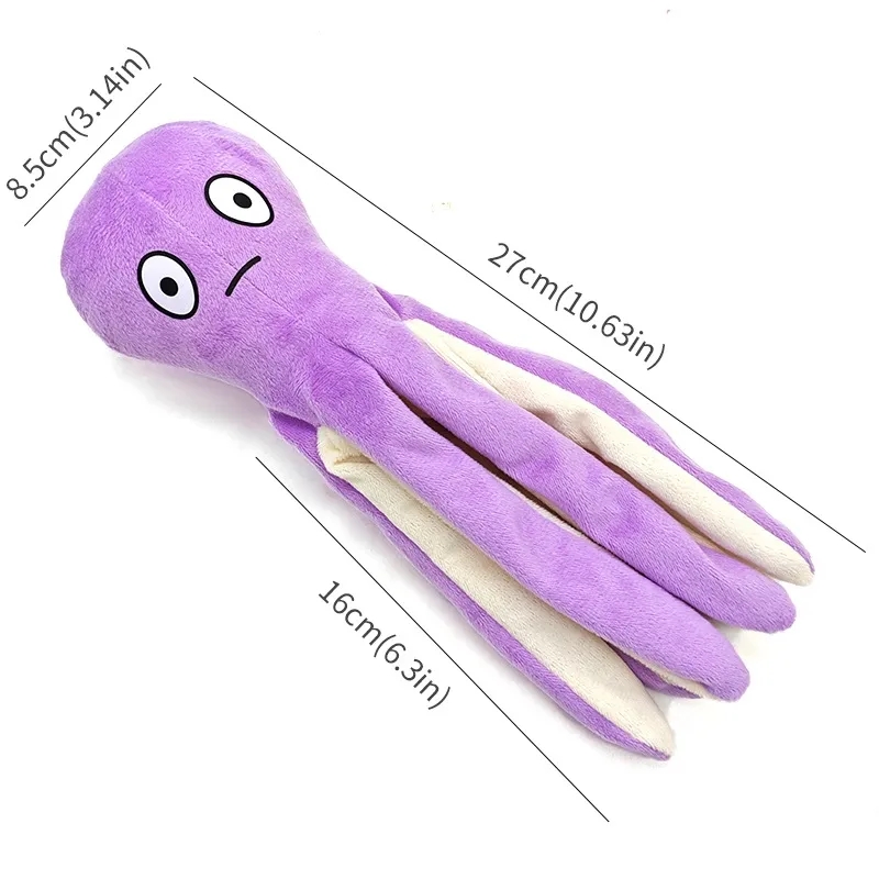 Small doy  octopus for puppy doll, cat squeaky plush toy 1
