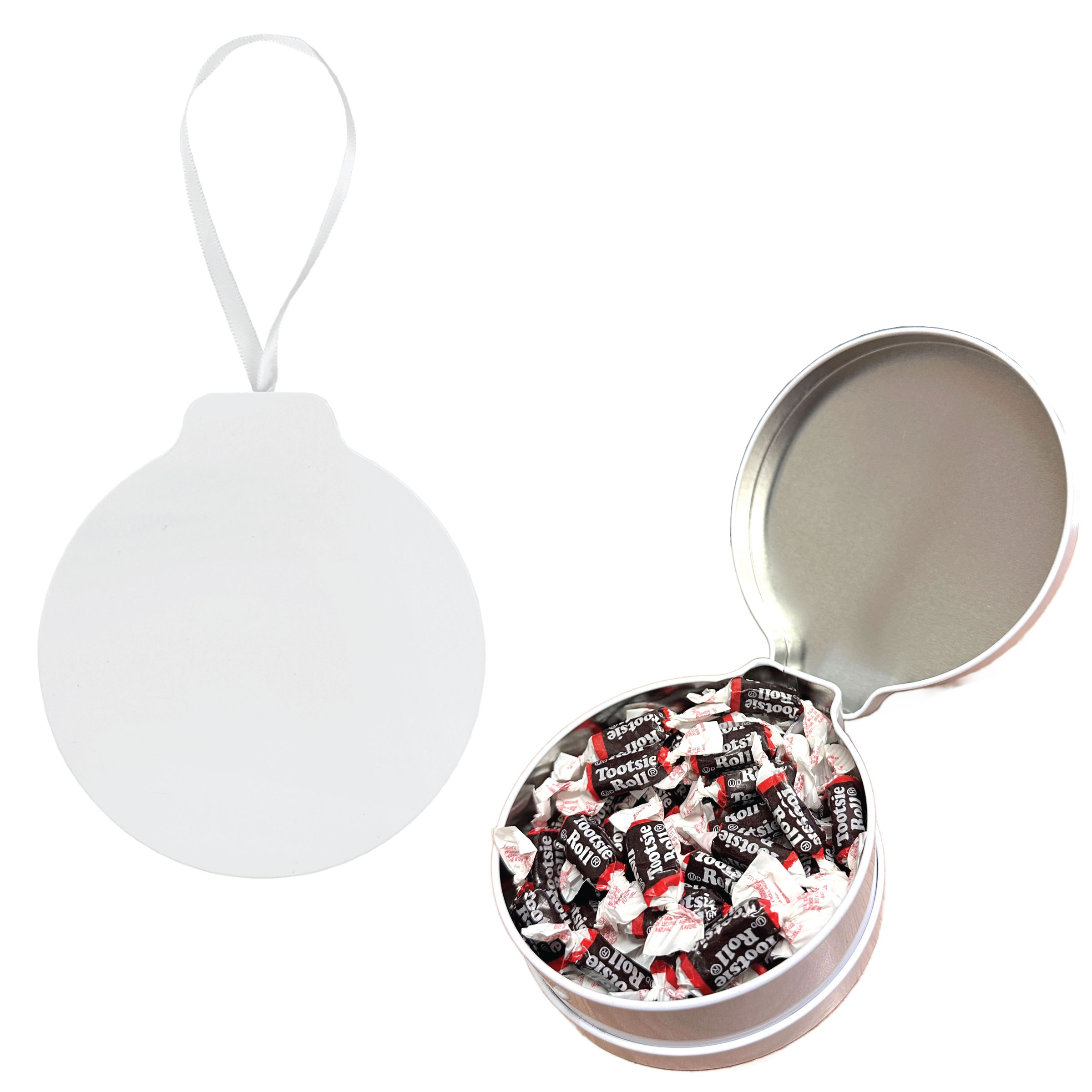 FULL COLOR ORNAMENT TIN WITH CANDY 16