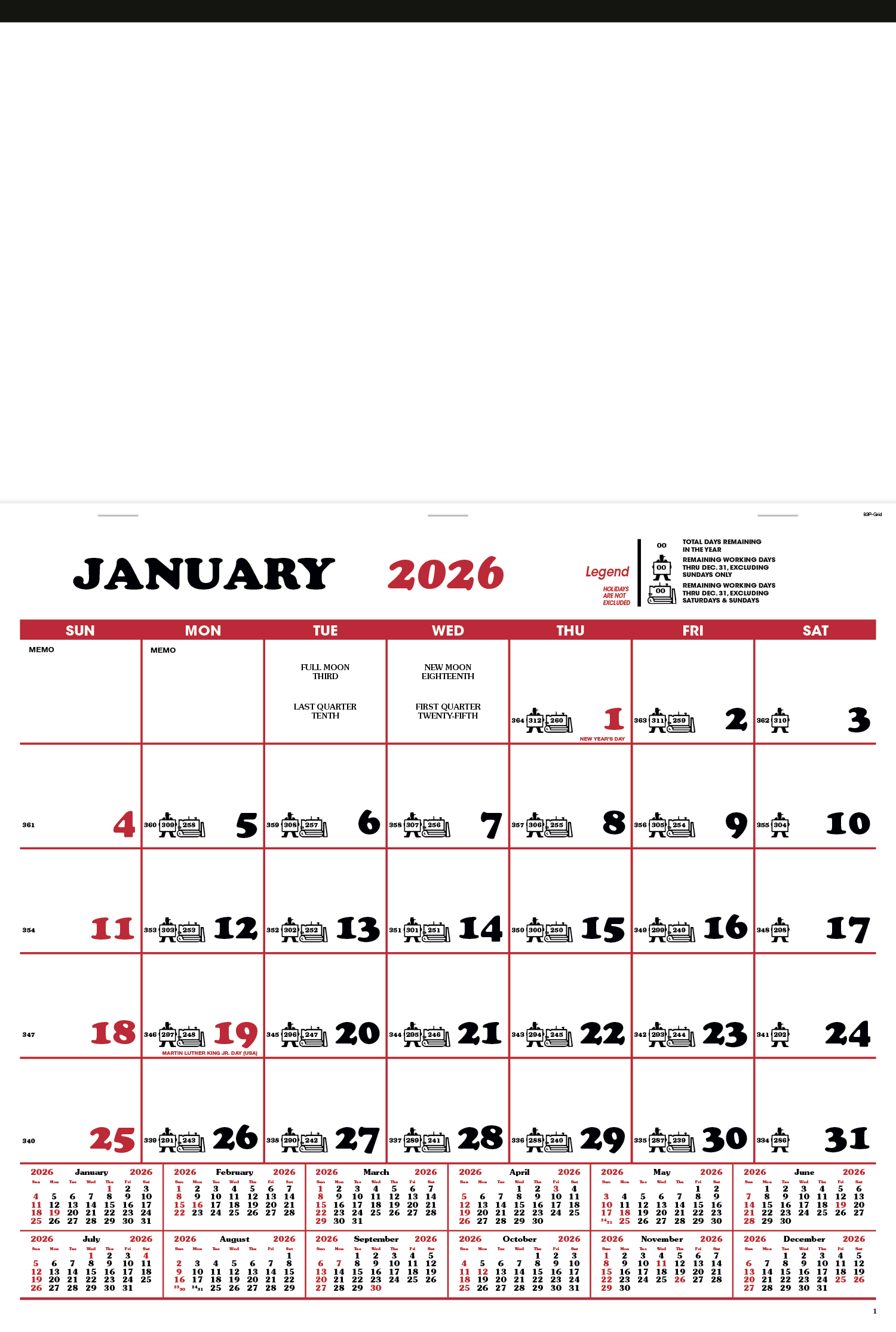 Skinner & Kennedy® Contractor's Apron Calendar 2