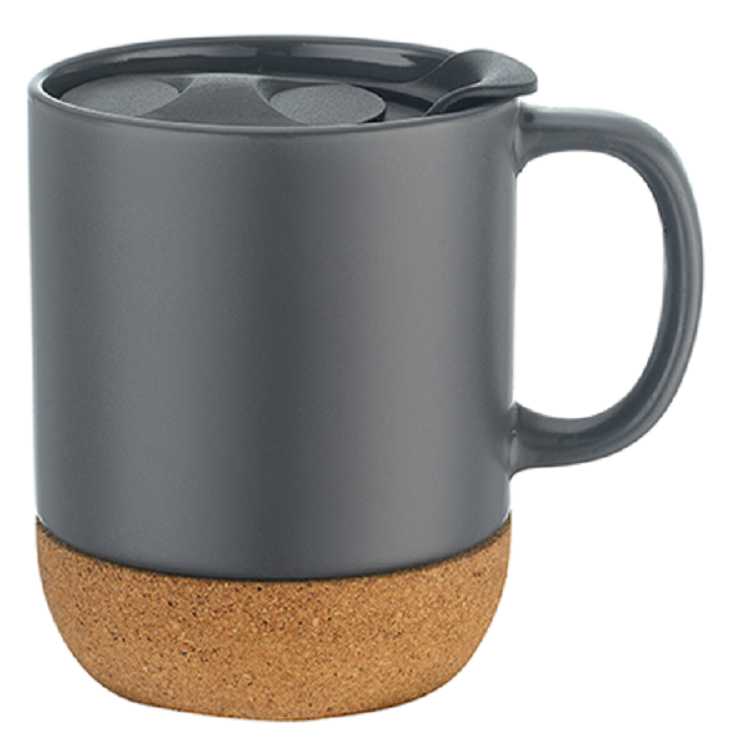 CorkLuxe Ceramic 12oz Mug With Matte Finish and Cork Bottom 16