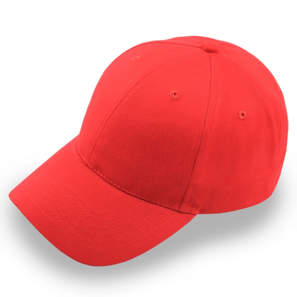 6 Panel Structured Classic Baseball Cap Cotton Twill