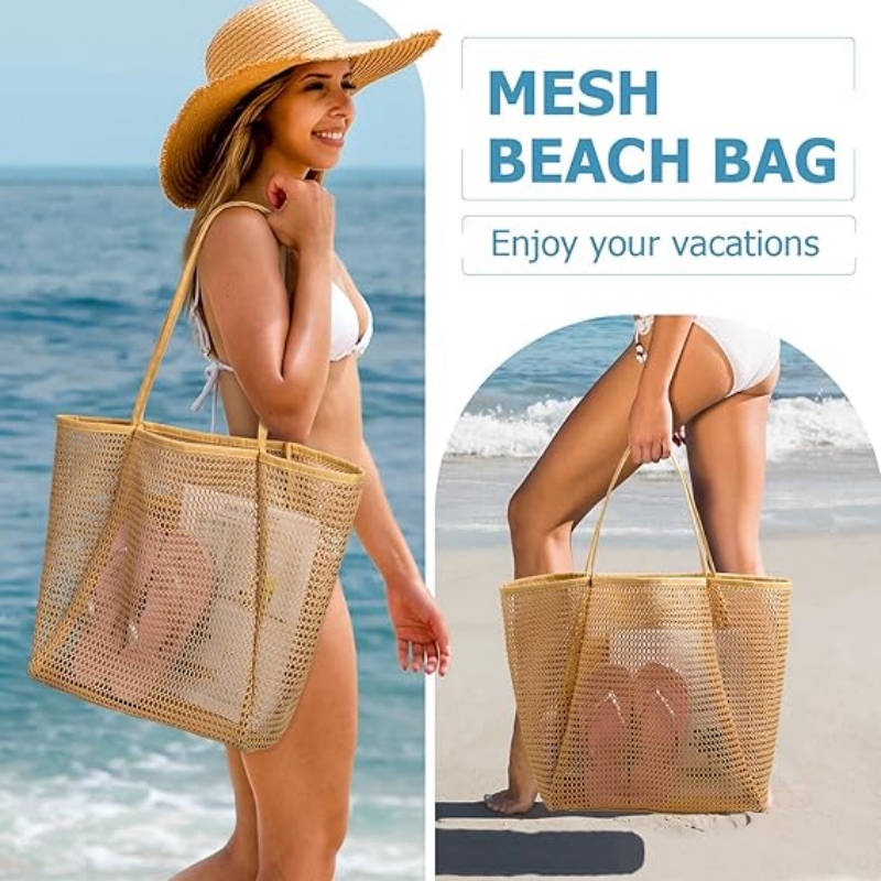 Beach Bag - Mesh Beach Tote Bags 3