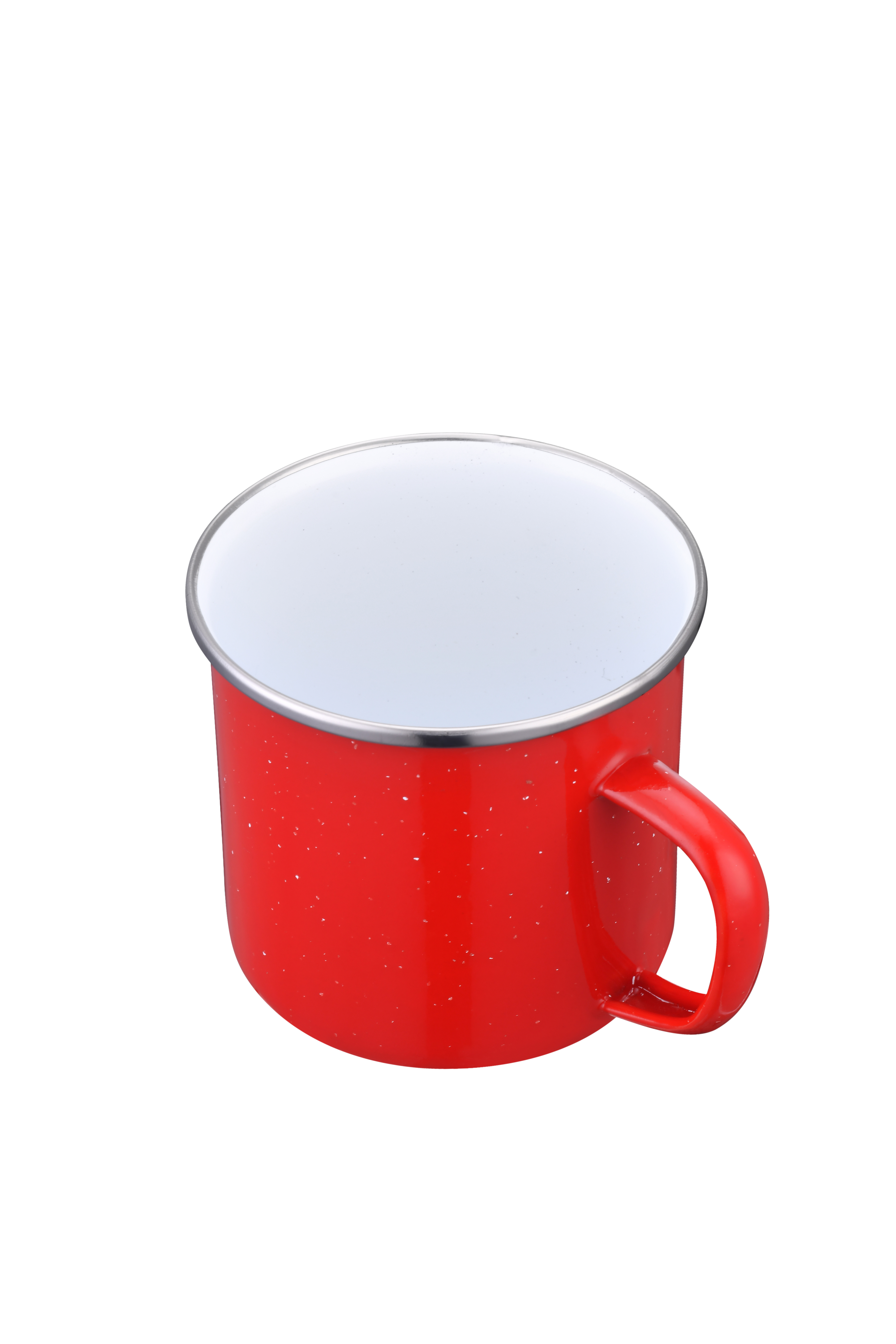 Endura 18 oz Red Enamel Mug with SS Rim 1