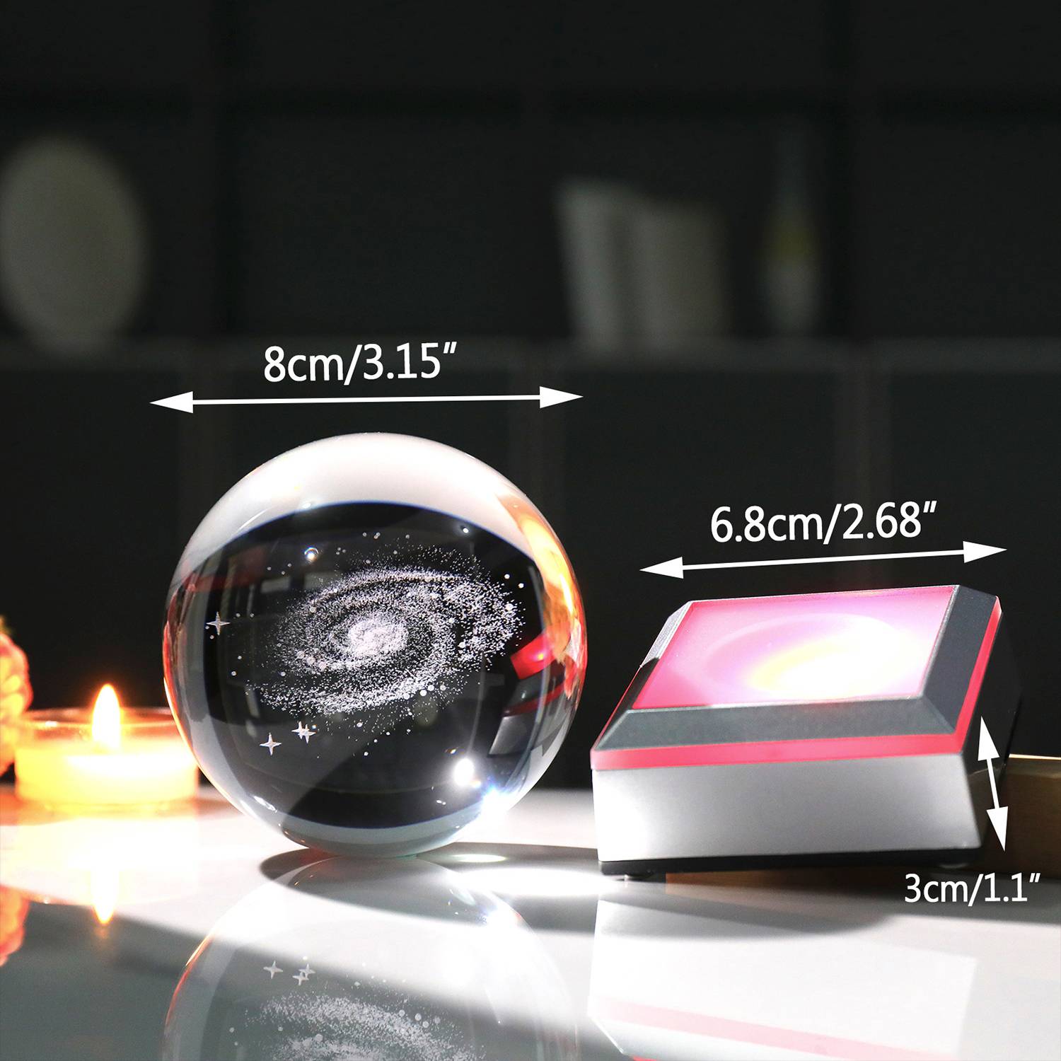 Illuminated Crystal Ball Ornament 4