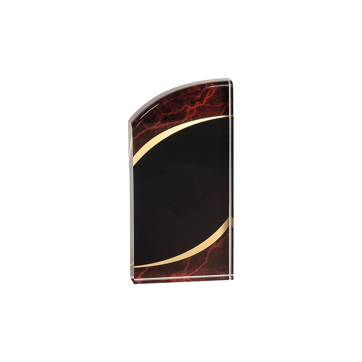 3" x 7" Red Marble Rounded Acrylic Award 3