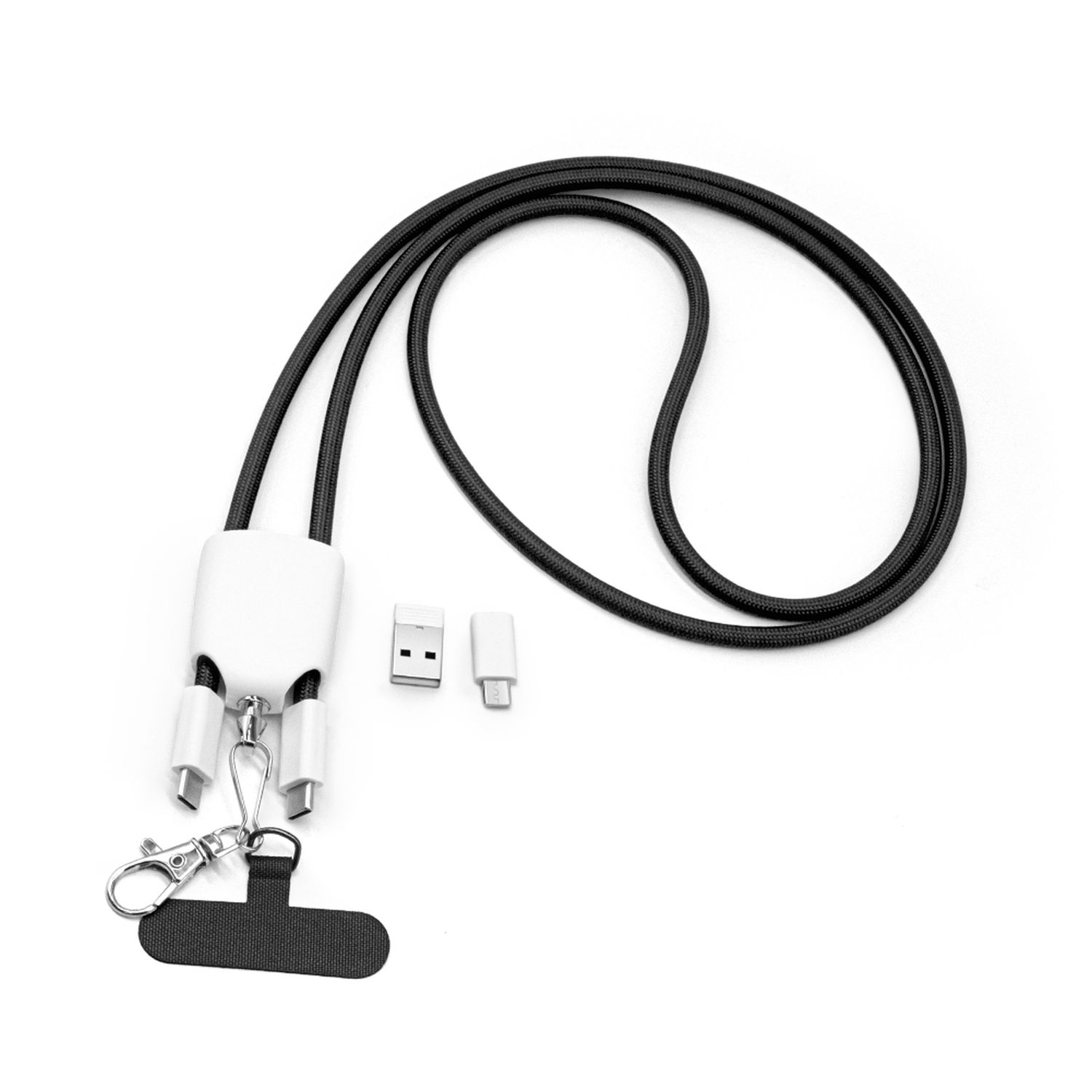 4-IN-1 Charging Cable Crossbody Lanyard Cell Phone Holder 4