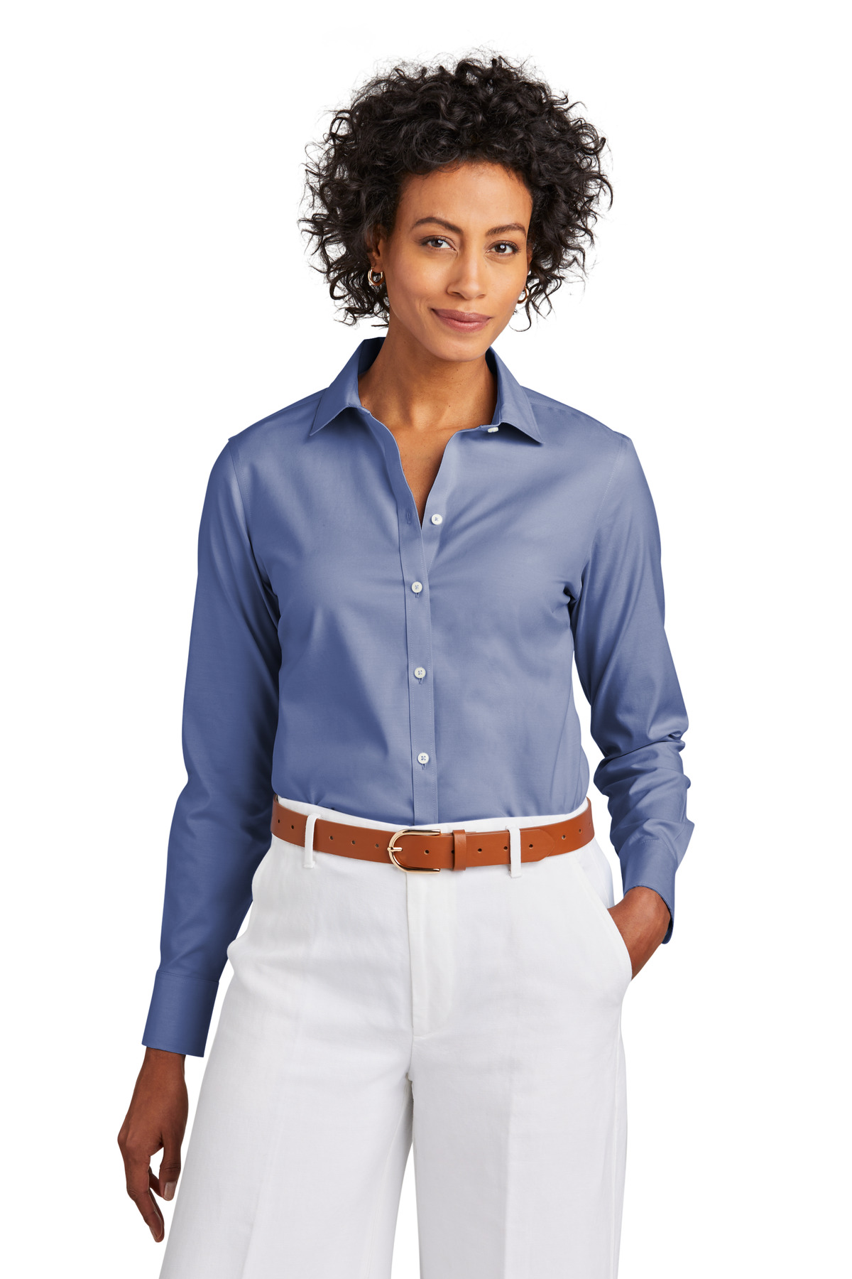 Brooks Brothers Women's Wrinkle-Free Stretch Pinpoint Shirt BB18001 4