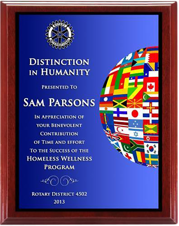 Color Rich PLATE Plaque-Mahogany