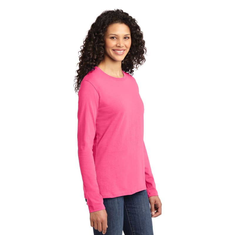 Port & Company Women's Long Sleeve Core Cotton Tee. 67