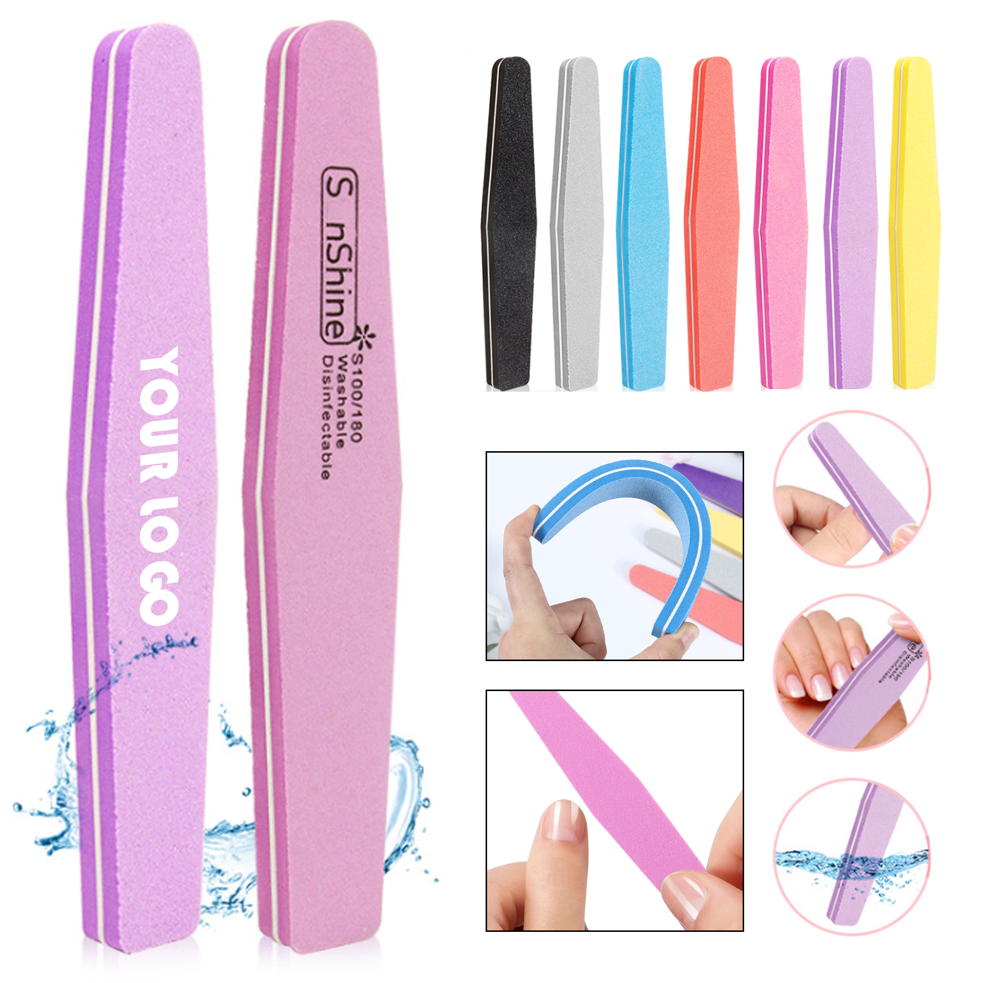 Rhombus Shape Sponge Polishing Nail Files 2