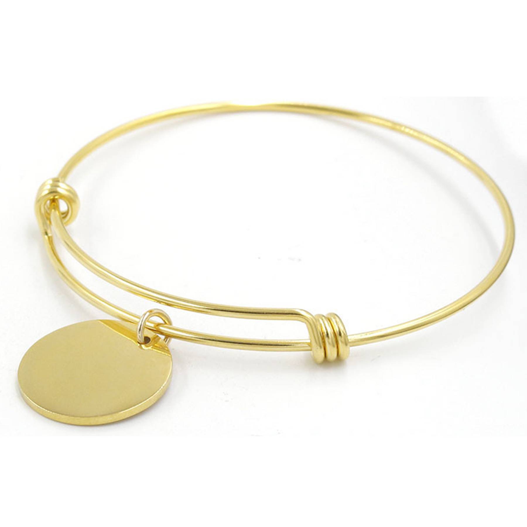 Stainless Steel Simple small disc ring bracelet 3