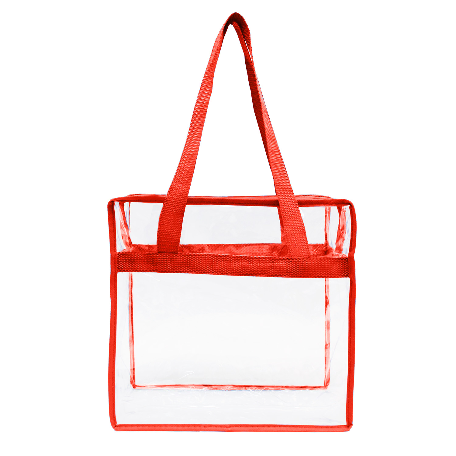 Clear Stadium Security Zipper Tote