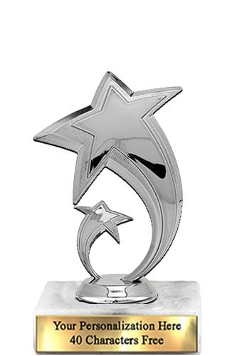 Trophy: 7", 2x3 white marble base, Shooting Star S 2