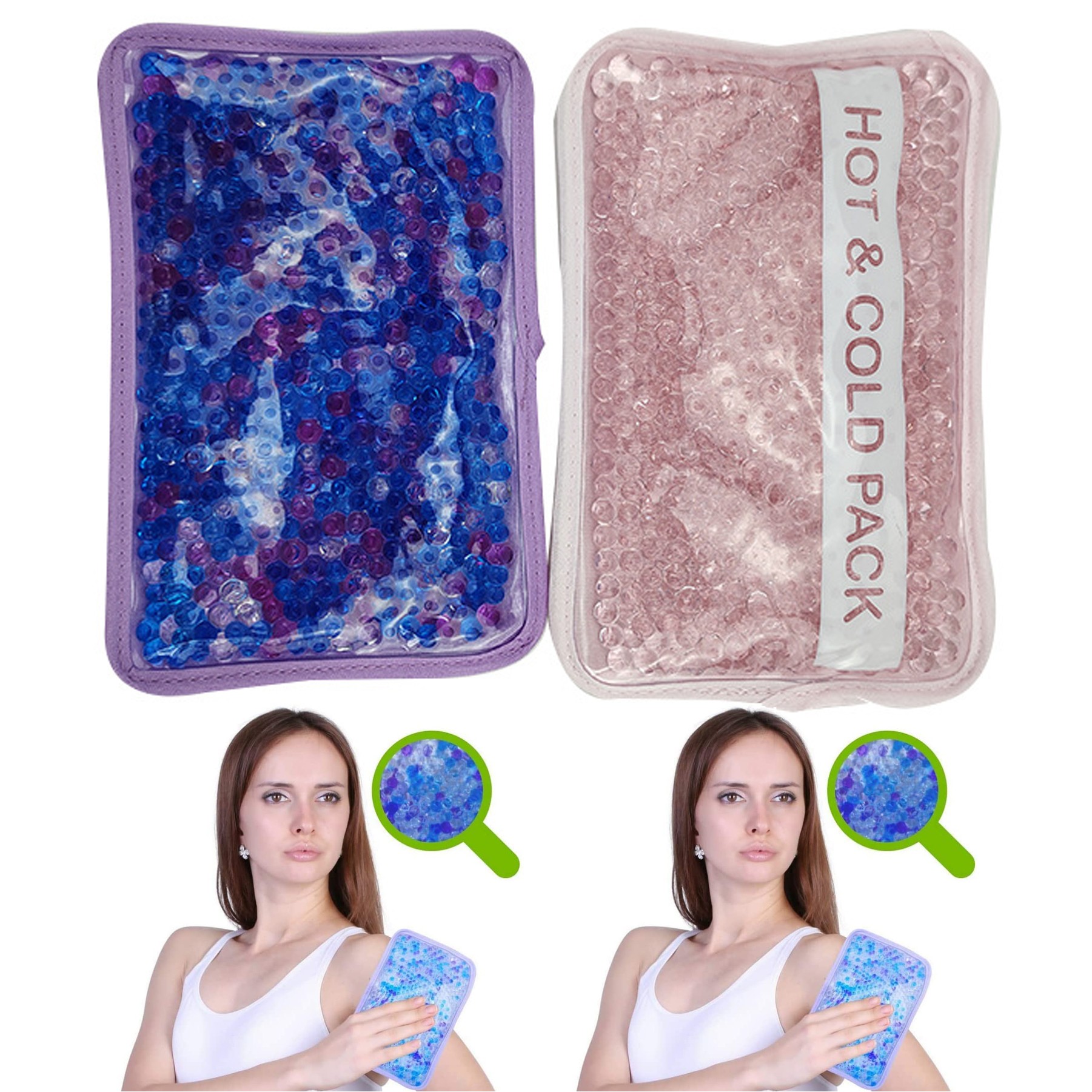 7.5" x 4.5" Hot and Cold Gel Bead Ice Pack 2