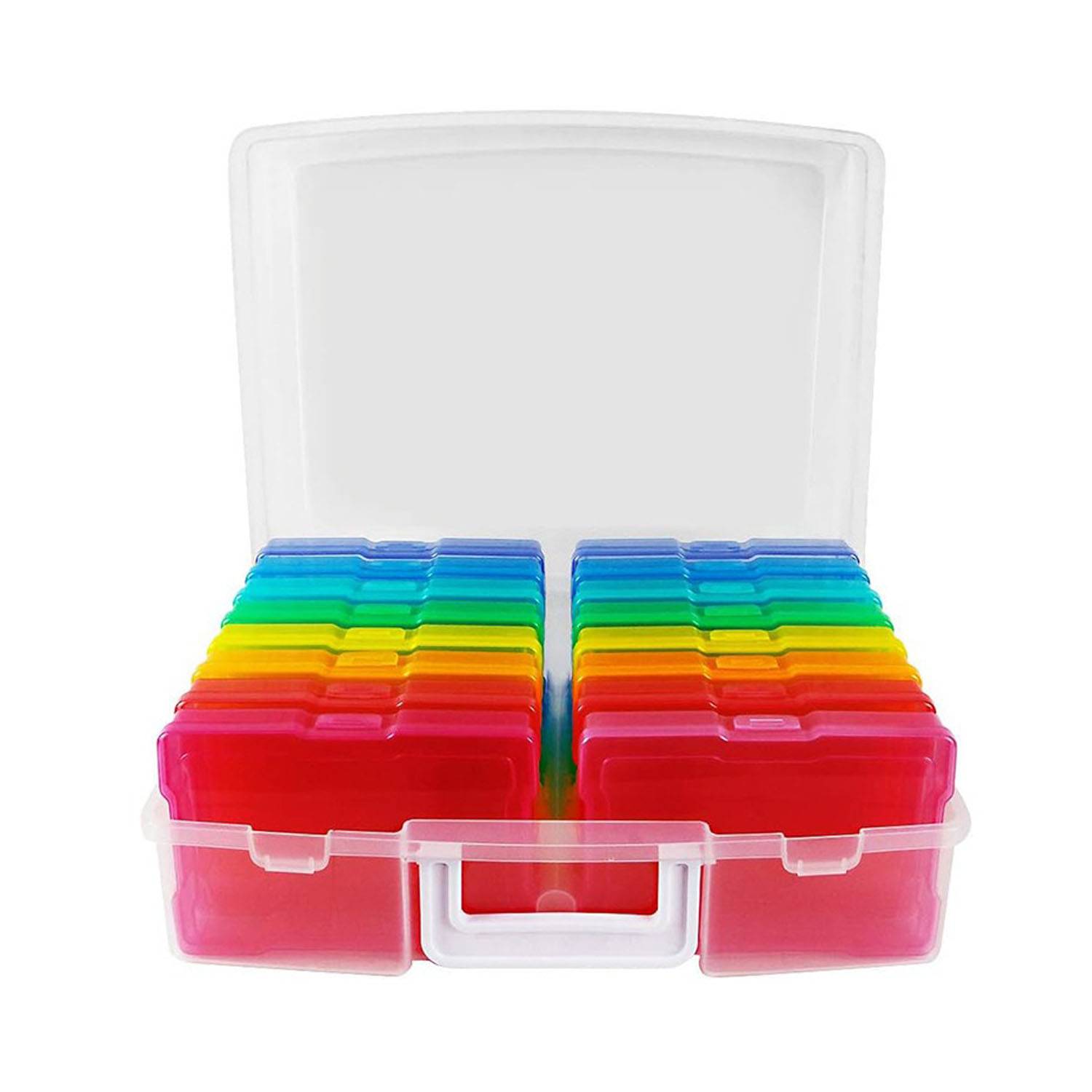 Transparent Storage Box w/ 16 Multi-Color Craft Keeper 2