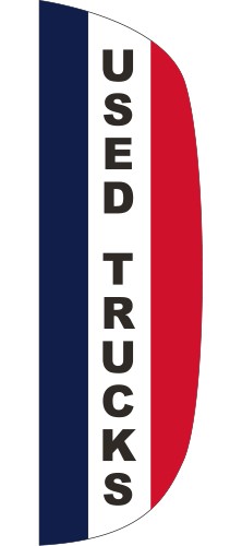 "USED TRUCKS" 3' x 10' Message Flutter Flag 1