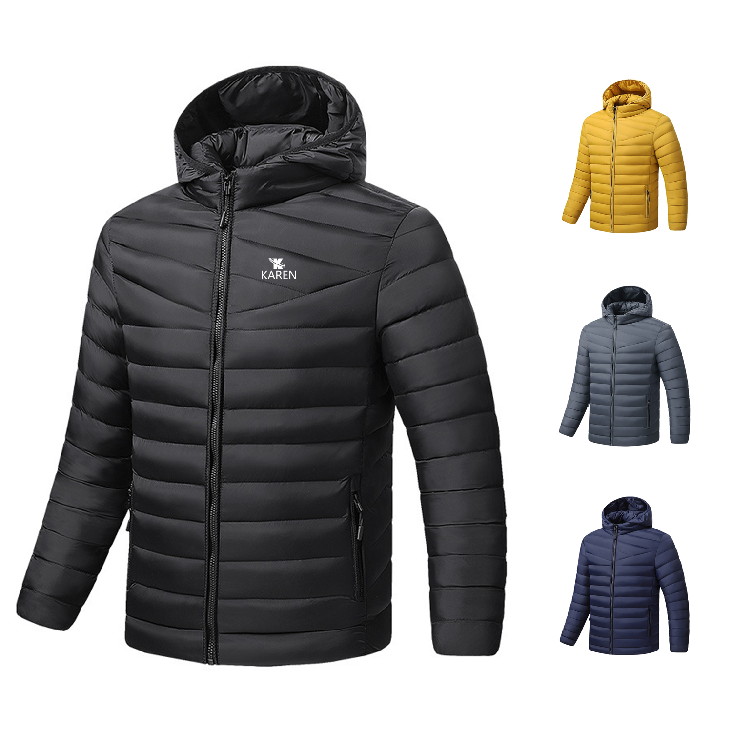 Men's Running Hooded Microburst Polyfill Puffer Jacket 9