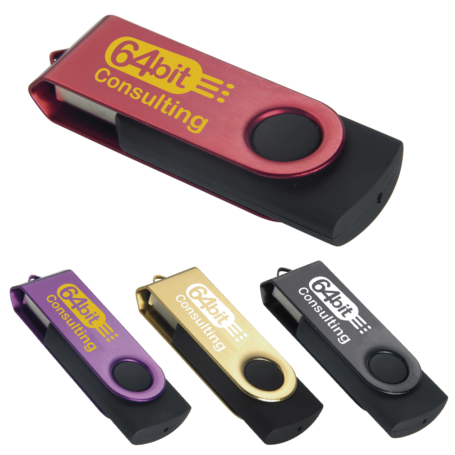 Universal Source® 1 GB Color Accent Folding USB 2.0 Flash Drive