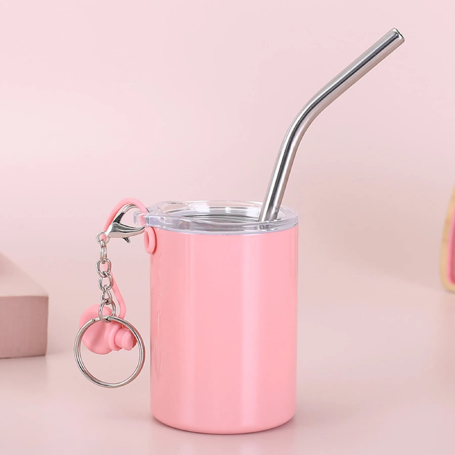 Double Wall 3 oz Metal Mini Tumbler with Straw Lid 9