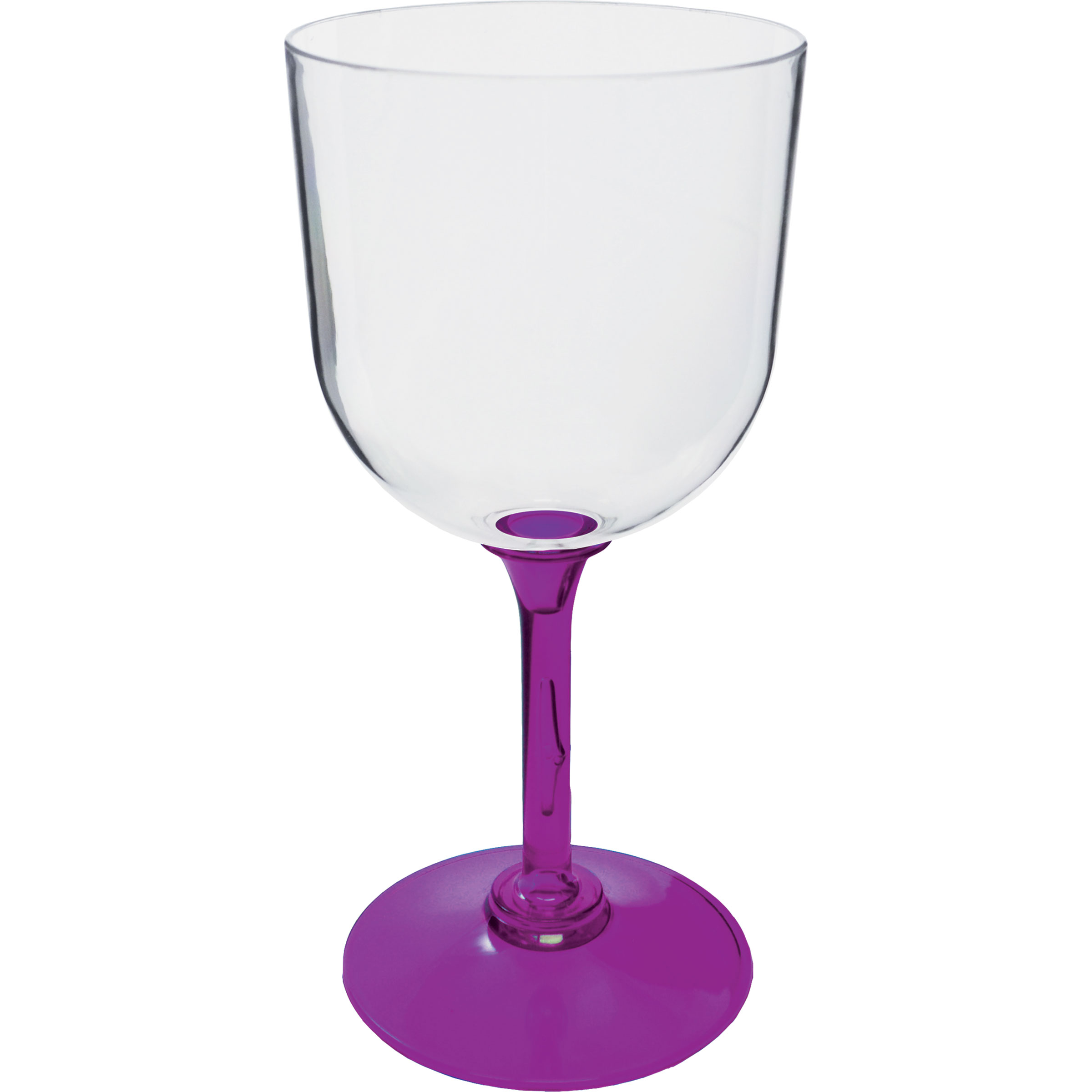 14oz Standard Stem Plastic Wine Goblet with Your Choice of Stem Color 6