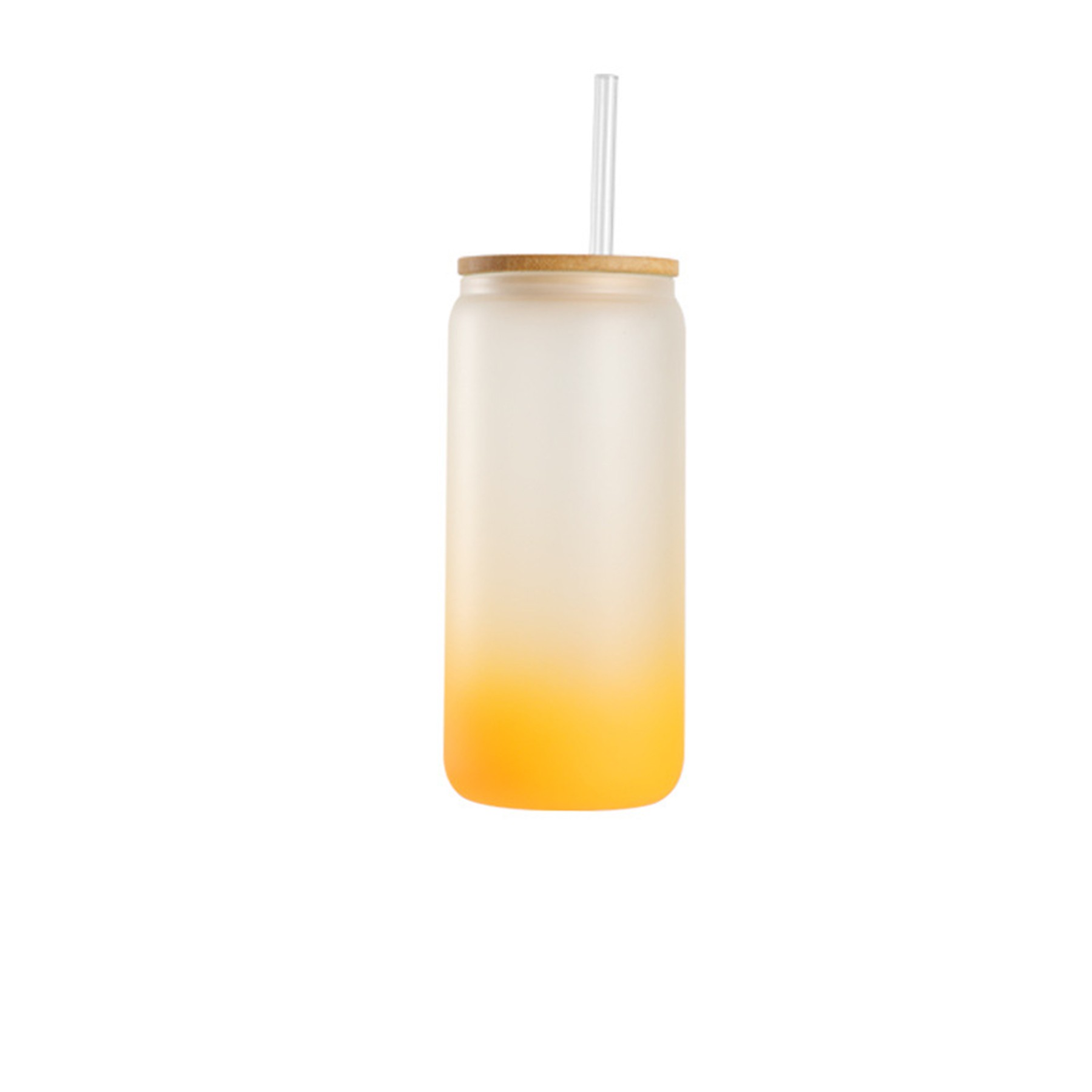 16 OZ Frosted Gradient Water Bottle With Straw 2