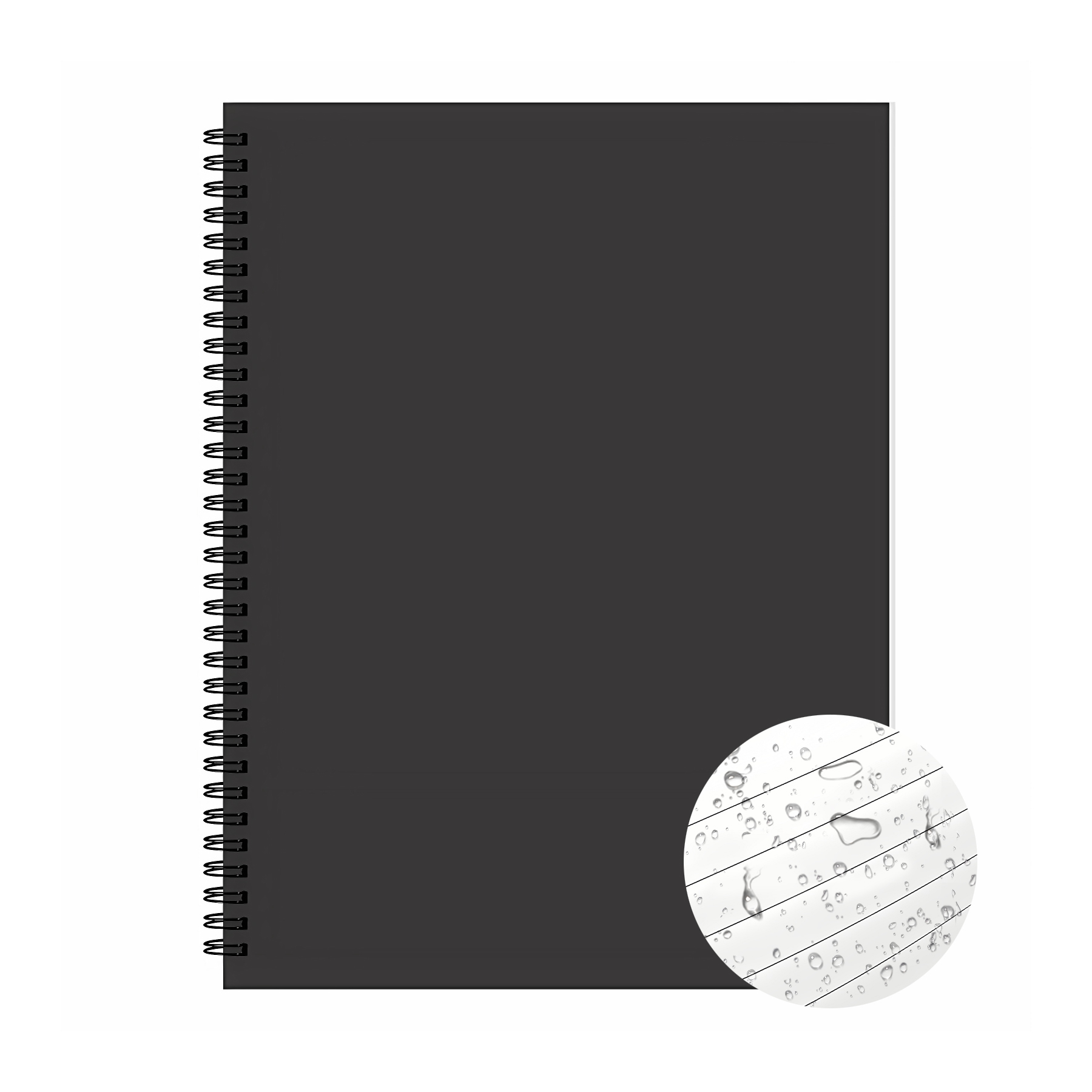 Reusable A5 80 Sheet Waterproof Lined Spiral Notebook 3