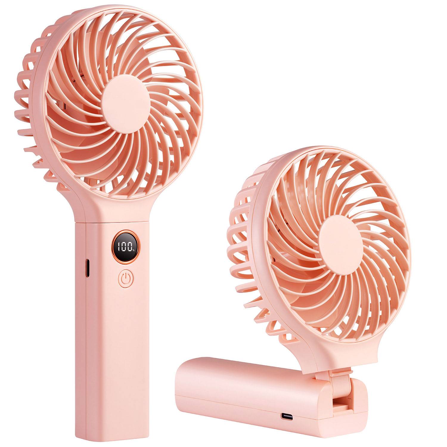 Compact Foldable 6-Speed Handheld Fan LED Display 5