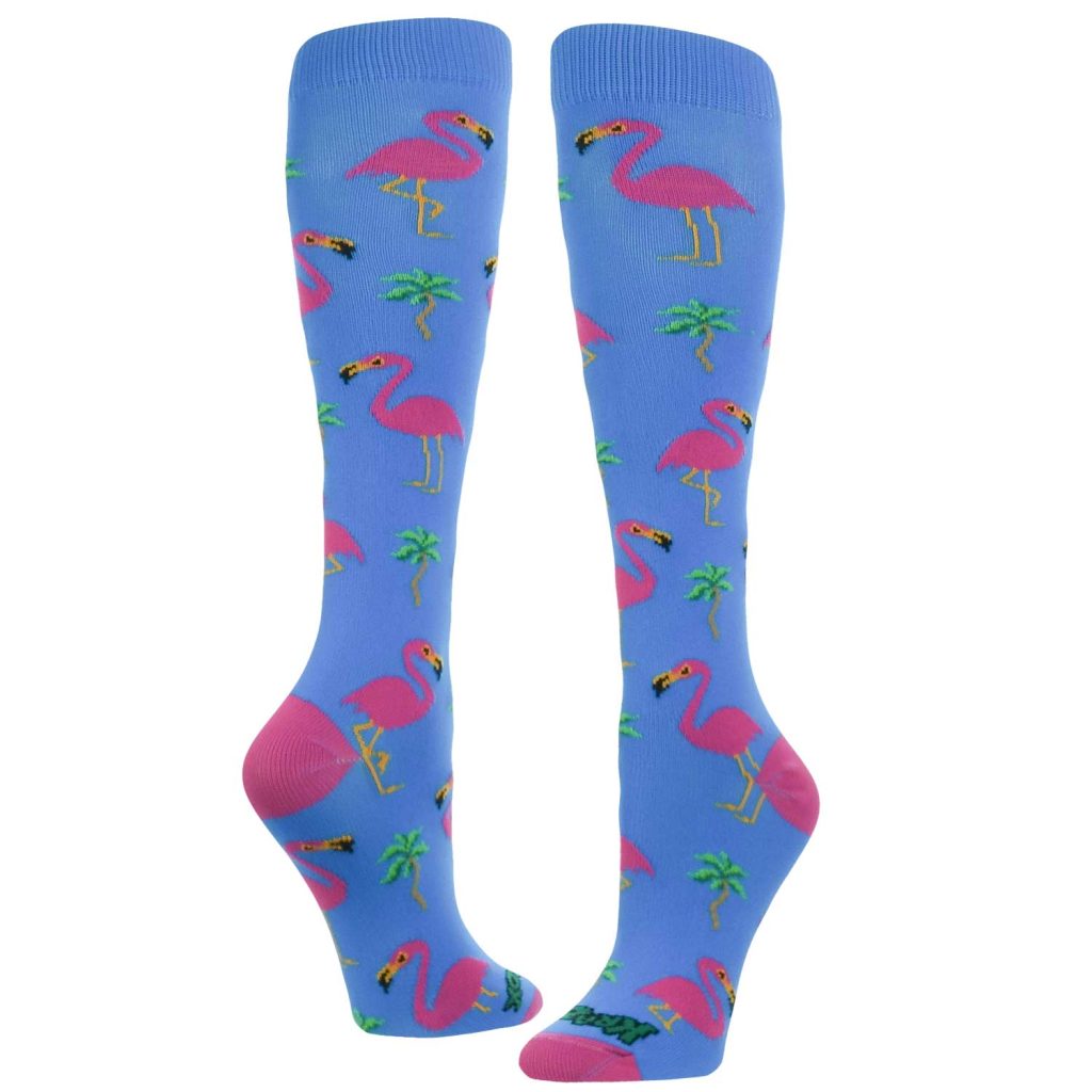 Krazisox Flamingos Over the Calf Socks 2