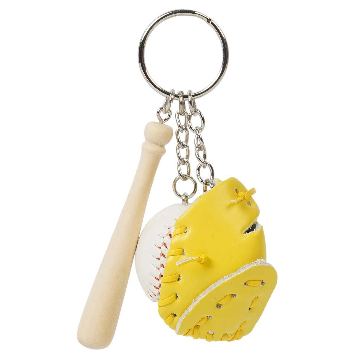 Baseball Keychain with Glove Bat and Ball 10