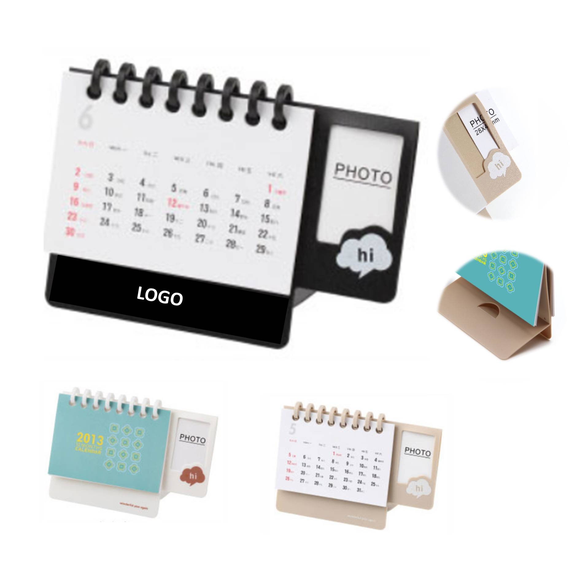 Display Stand Desk Calendar With Photo Frame 2