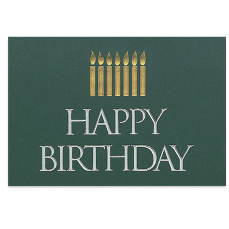 Gold Birthday Candles Greeting Card 3