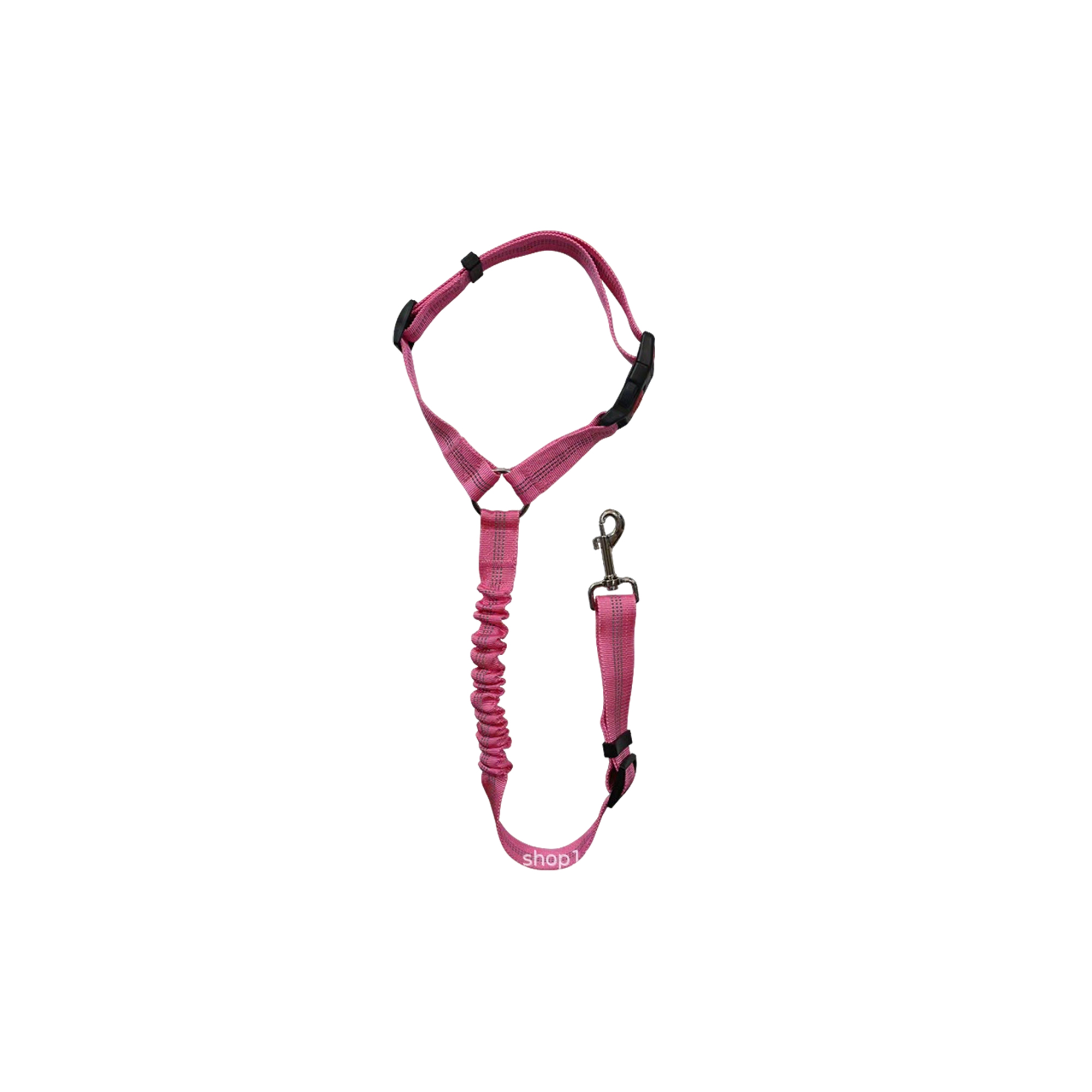 Adjustable Pet Vehicle Safety Tether With Bungee Cushioning 1