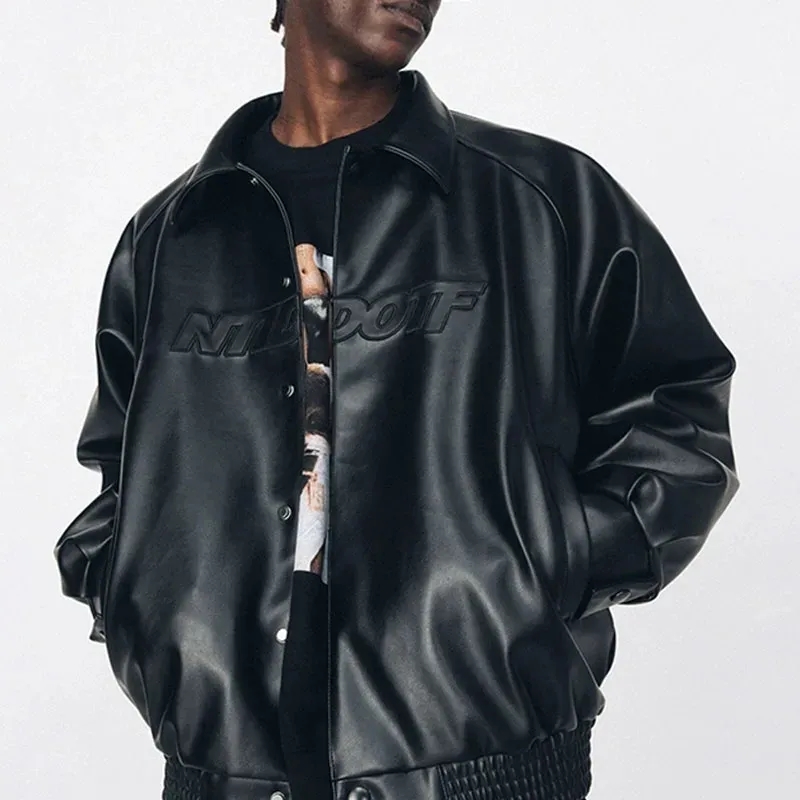 Vegan Leather Black Leather Motorcycle Jacket 3