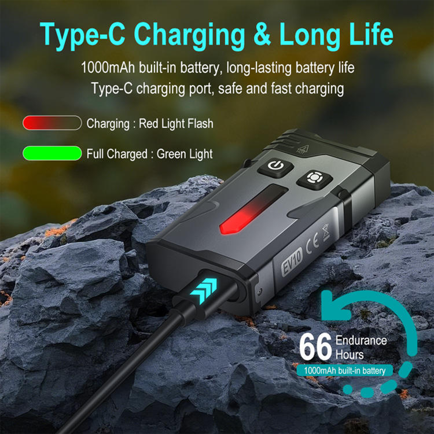 Mini USB Keychain Flashlight – High-Lumen Dual-Mode RGB 4